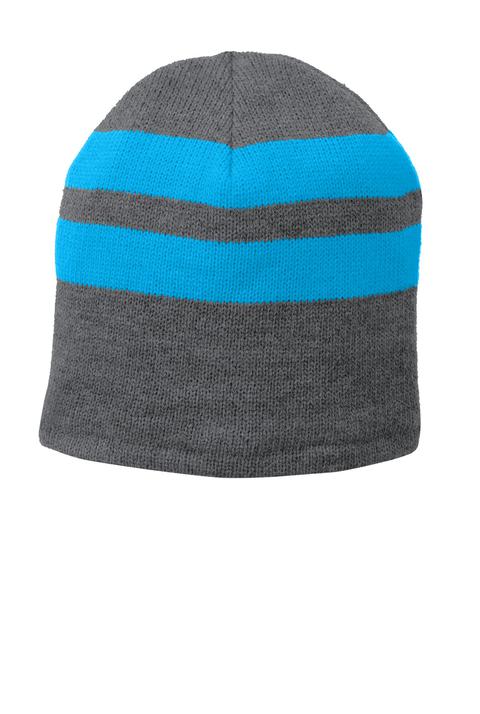 C922 - Port & Company Fleece-Lined Striped Beanie Cap