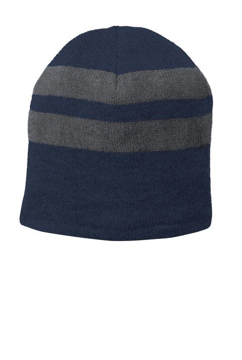 C922 - Port & Company Fleece-Lined Striped Beanie Cap