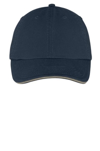 CP79 - Port & Company - Washed Twill Sandwich Bill Cap.  CP79