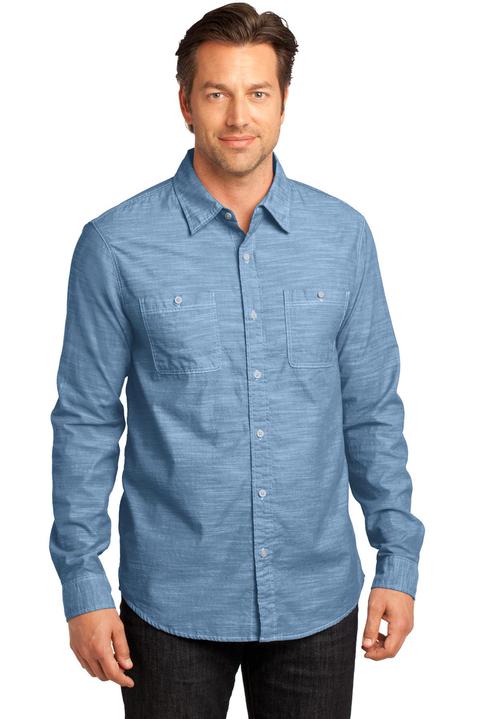 DM3800 - District Made - Mens Long Sleeve Washed Woven Shirt