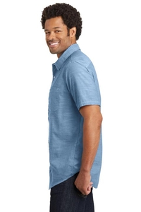 DM3810 - District Made Mens Short Sleeve Washed Woven Shirt