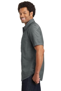 DM3810 - District Made Mens Short Sleeve Washed Woven Shirt