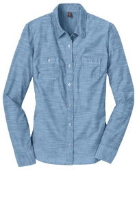 DM4800 - District Made - Ladies Long Sleeve Washed Woven Shirt