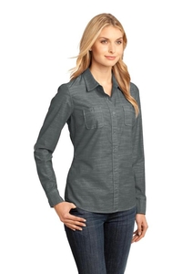 DM4800 - District Made - Ladies Long Sleeve Washed Woven Shirt