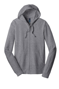 DT1100 - District Young Mens Jersey Full-Zip Hoodie