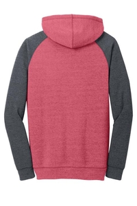 DT196 - District Young Mens Lightweight Fleece Raglan Hoodie.  DT196