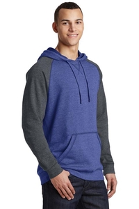 DT196 - District Young Mens Lightweight Fleece Raglan Hoodie.  DT196