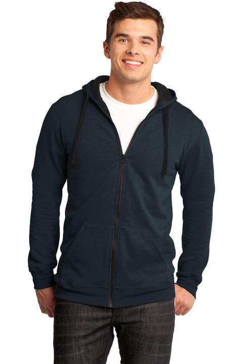 DT800 - District - Young Mens The Concert Fleece Full-Zip Hoodie