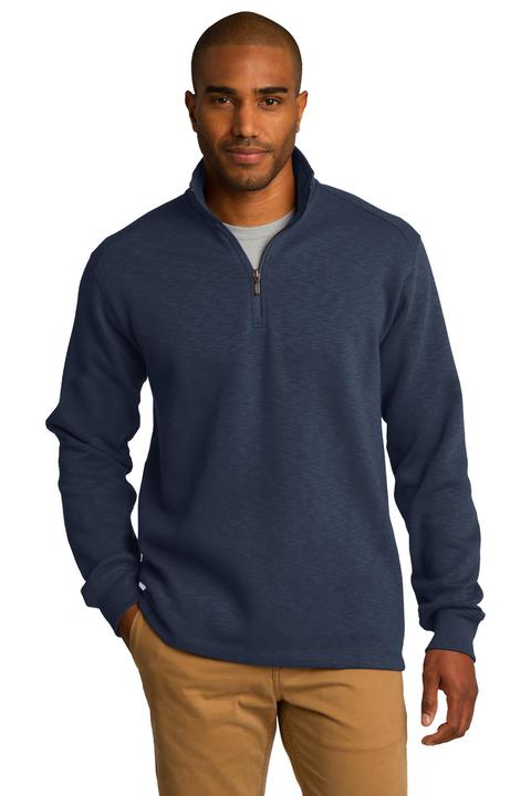 F295 - Port Authority Slub Fleece 1/4-Zip Pullover