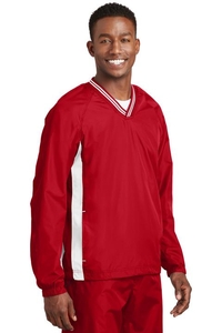 JST62 - Sport-Tek Tipped V-Neck Raglan Wind Shirt