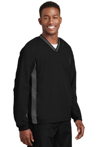 JST62 - Sport-Tek Tipped V-Neck Raglan Wind Shirt