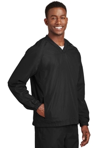 JST72 - Sport-Tek V-Neck Raglan Wind Shirt