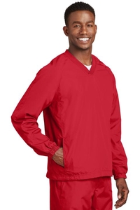 JST72 - Sport-Tek V-Neck Raglan Wind Shirt