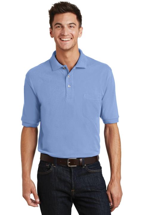 K420P - Port Authority Heavyweight Cotton Pique Polo with Pocket.  K420P