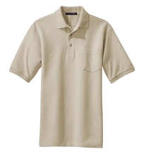 K420P - Port Authority Heavyweight Cotton Pique Polo with Pocket.  K420P