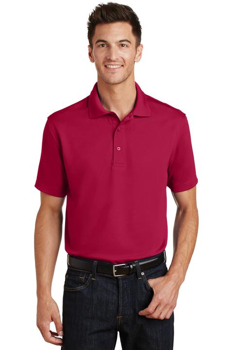 K497 - Port Authority Poly-Charcoal Blend Pique Polo