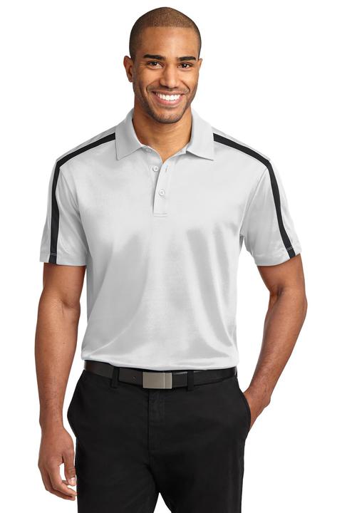 K547 - Port Authority Silk Touch Performance Colorblock Stripe Polo