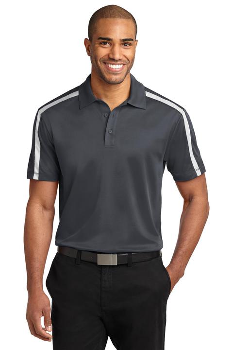 K547 - Port Authority Silk Touch Performance Colorblock Stripe Polo