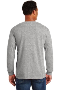 2410 - Gildan - Ultra Cotton 100% Cotton Long Sleeve T-Shirt with Pocket.  2410